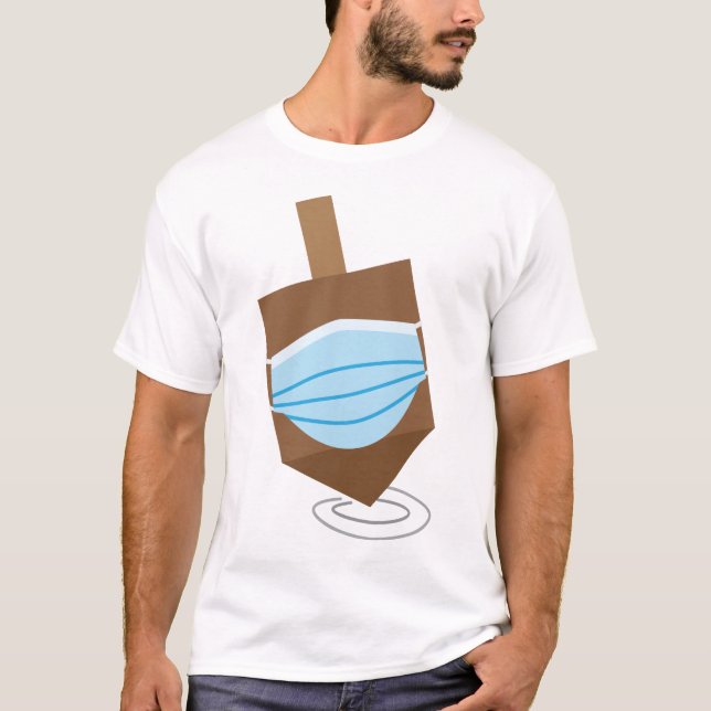 Camiseta Hanukkah 2020 - Tapa giratoria con máscara facial (Anverso)