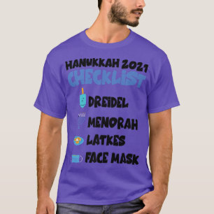 Camiseta Hanukkah 2021 Checklist Happy Hanukkah Pajamas for