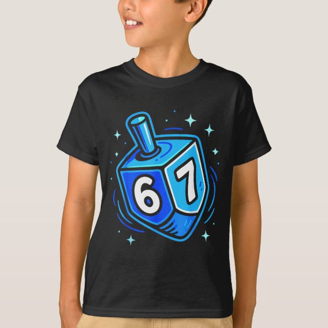 Camiseta Hanukkah 67 Six Seven Boy Girl Kids 67 Meme Hanukk (Anverso)