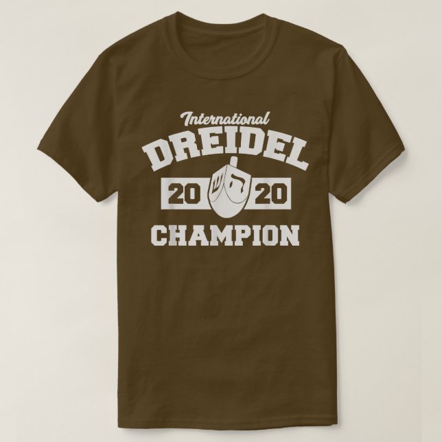 Camiseta Hanukkah, campeón internacional del Dreidel 2020 (Diseño del anverso)