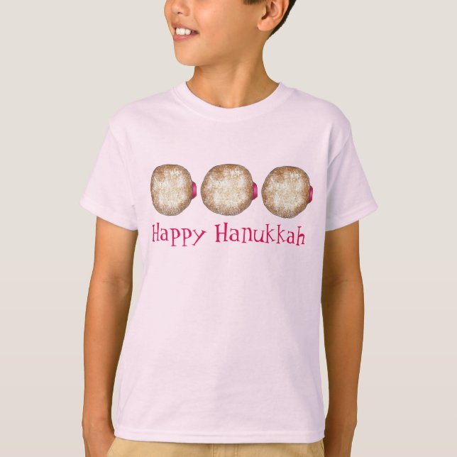 Camiseta Hanukkah Chanukah Feriados Judíos Jelly Doughnut (Anverso)