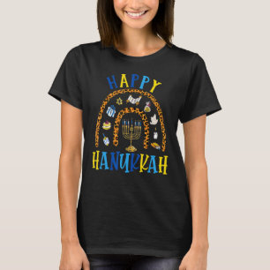 Camiseta Hanukkah Chanukah Rainbow Menorah Hol judío