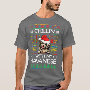 Camiseta Hanukkah Chillin, Navidades feos, con My Havanese