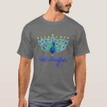 Camiseta Hanukkah Christmas Peacock Menorah Chanukah Jewish<br><div class="desc">Hanukkah Christmas Peacock Menorah Chanukah Jewish Pajamas</div>