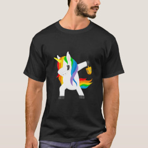 Camiseta Hanukkah Dabbing Unicorn Funny Danukah Jewish Dre