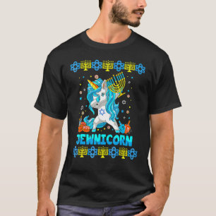 Camiseta Hanukkah Dabbing Unicorn Jewnicorn Chanukah Judío