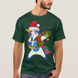 Camiseta Hanukkah Dabbing Unicorn Jewnicorn Chanukah Judío