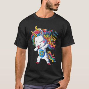Camiseta Hanukkah Dabbing Unicorn Jewnicorn Chanukah Judío