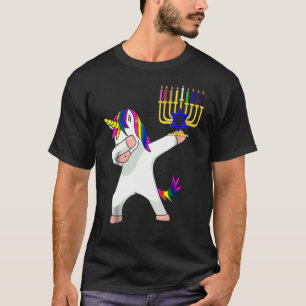 Camiseta Hanukkah Dabbing Unicorn Jewnicorn Chanukah Judío
