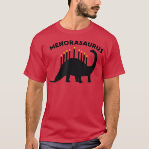 Camiseta Hanukkah Dinosaur Brontosaurus Menorasaurus Funny