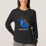 Camiseta Hanukkah Dinosaur Menorasaurus Blue Rex Chanukah B<br><div class="desc">Hanukkah Dinosaur Menorasaurus Blue Rex Chanukah Boys.</div>