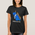 Camiseta Hanukkah Dinosaur Menorasaurus Blue Rex Chanukah B<br><div class="desc">Hanukkah Dinosaur Menorasaurus Blue Rex Chanukah Boys.</div>