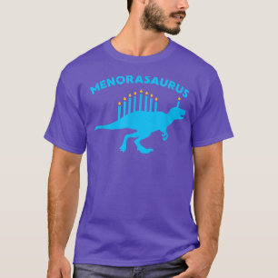 Camiseta Hanukkah Dinosaur Velociraptor Menorasaurus Funny 