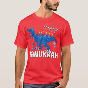 Camiseta Hanukkah Dinosaurs TRe Jewish Menorah Menosaurus 