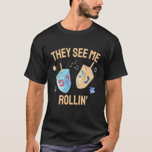 Camiseta Hanukkah Dreidel Me Ven Rollin Judío Chanuk