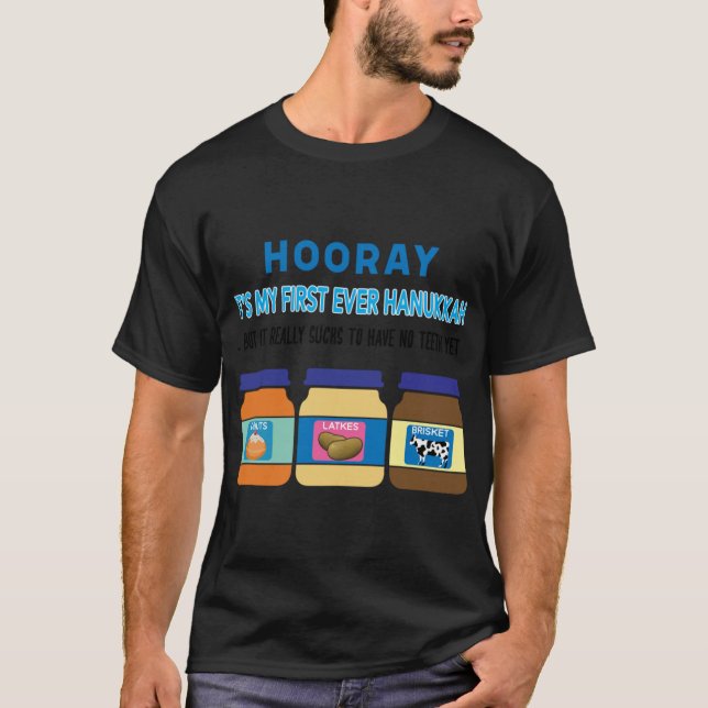 Camiseta Hanukkah - El primer regalo de Hanukkah para un be (Anverso)