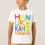 Camiseta "Hanukkah es Funukkah" Niños camiseta.<br><div class="desc">"Hanukkah es Funukkah" Niños camiseta. (Mira las otras opciones de estilo camisa para este diseño :)</div>