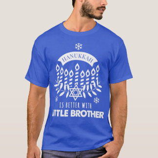 Camiseta Hanukkah es mejor con el pequeño hermano que coinc