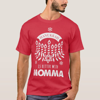 Camiseta Hanukkah es mejor con la familia de mamá