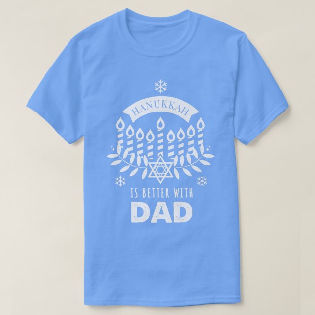 Camiseta Hanukkah es mejor con la familia de papá (Diseño del anverso)