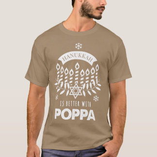 Camiseta Hanukkah es mejor con la familia Poppa
