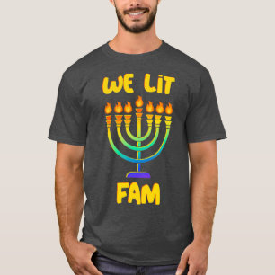 Camiseta Hanukkah Gift Stocking Stuffers Hebrew Menorah