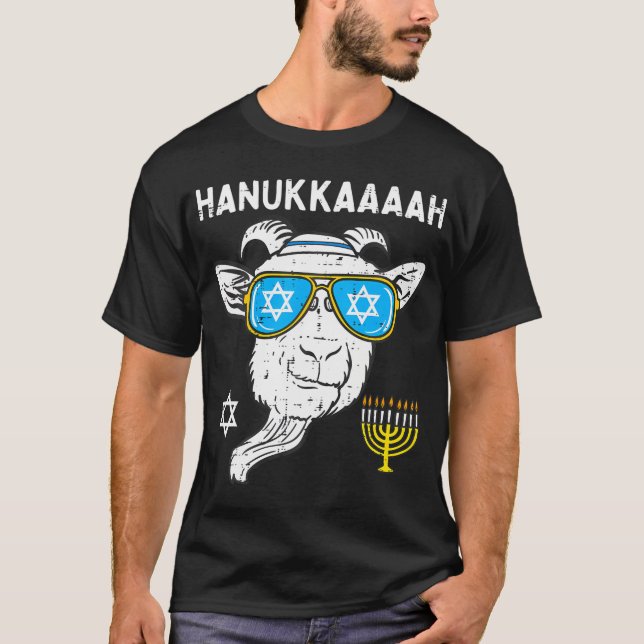 Camiseta Hanukkah Goat Chanukah, agricultor judío (Anverso)