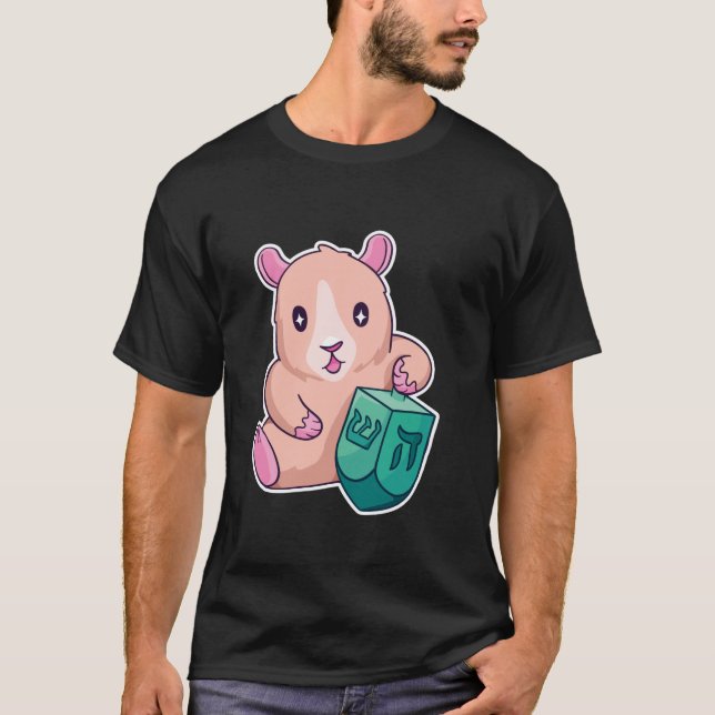 Camiseta Hanukkah Hamster Guinea Cerdo Chanukah judío (Anverso)
