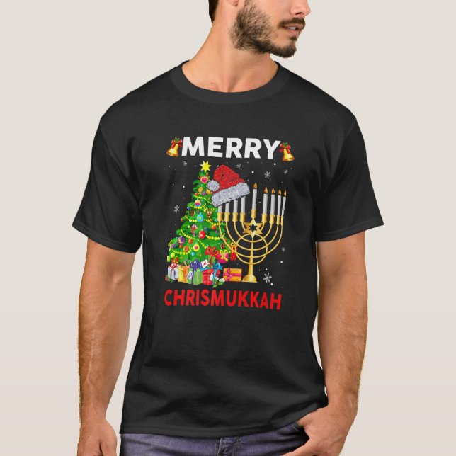 Camiseta Hanukkah Jewish Merry Christmas Chrismukkah Ugly S (Anverso)