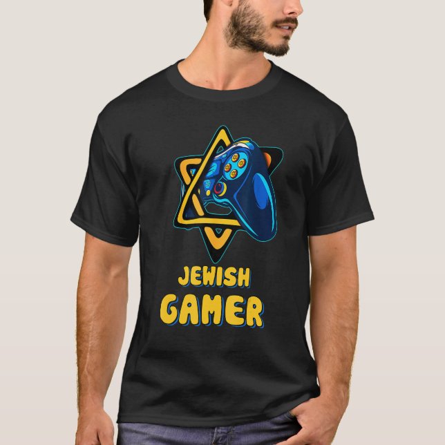 Camiseta Hanukkah Jewish Video Game Controller Gamer Chanuk (Anverso)