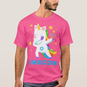 Camiseta Hanukkah Jewnicorn Menorah Funny Ch