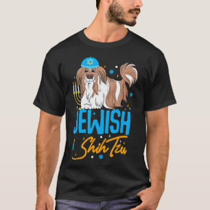 Camiseta Hanukkah judío Shih Tzu Dog