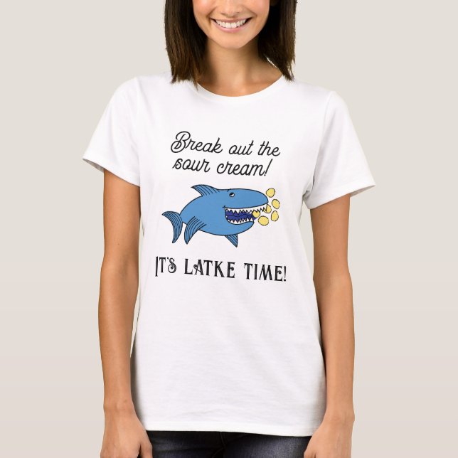 Camiseta Hanukkah Latke Time/Camiseta básica de las mujeres (Anverso)