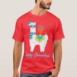 Camiseta Hanukkah Llama Cute Alpaca Chanukah Kids<br><div class="desc">Feliz Hanukkah Llama Cute Alpaca Chanukah Niños.</div>