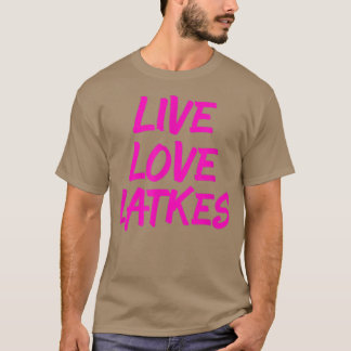 Camiseta Hanukkah Ltke Fiesta Live Love Latkes Menora judía
