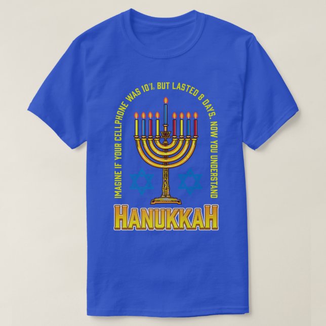 Camiseta Hanukkah Meme Festival Judío Menorah Ca (Diseño del anverso)