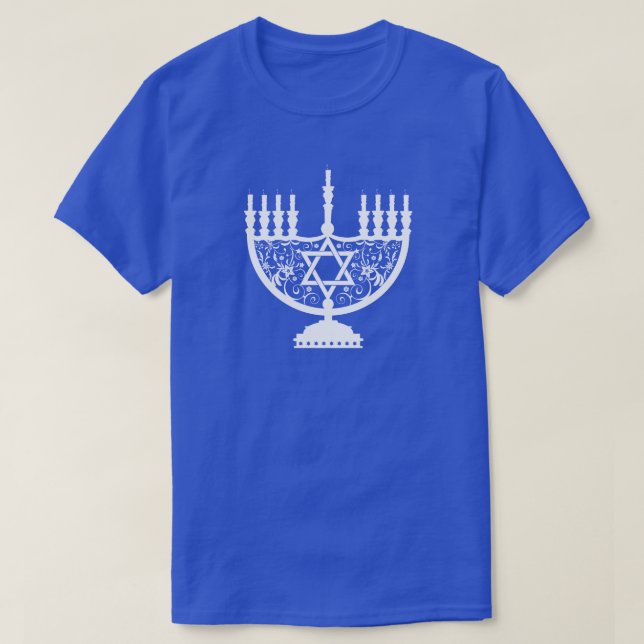 Camiseta Hanukkah Menorah (Diseño del anverso)