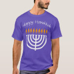 Camiseta Hanukkah Menorah Chanukah Velas festividades judía<br><div class="desc">Hanukkah Menorah Chanukah Vela Tee de vacaciones judías .</div>
