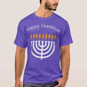 Camiseta Hanukkah Menorah Chanukah Velas festividades judía