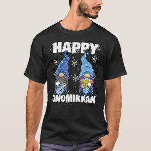 Camiseta Hanukkah Menorah Dreidel Gnome Feliz Gnomik