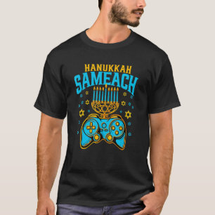 Camiseta Hanukkah Menorah Gamer Videojuegos Chanukah Jewis