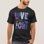 Camiseta Hanukkah Menorah Judío Chanukah PJ<br><div class="desc">Amor Y Luz Hanukkah Menorah Judío Chanukah PJs</div>