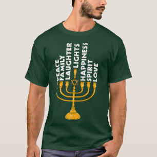 Camiseta Hanukkah Menorah Lights Family