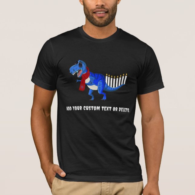 Camiseta Hanukkah Menorosaurus Rex Dinosaur Shirt (Anverso)
