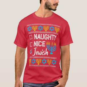 Camiseta Hanukkah Naughty Navidades graciosos judíos