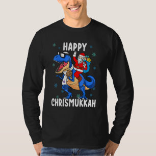 Camiseta Hanukkah Navidades Noches Judías Niños Felices Chr