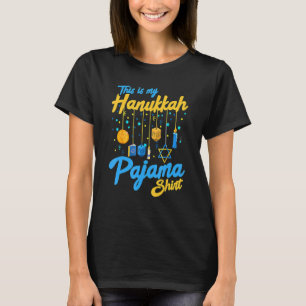 Camiseta Hanukkah Pajama Dreidel Toy Niños Chicas Judío Chr
