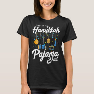 Camiseta Hanukkah Pajama Dreidel Toy Niños Chicas Judío Chr