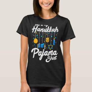 Camiseta Hanukkah Pajama Dreidel Toy Niños Chicas Judío Chr