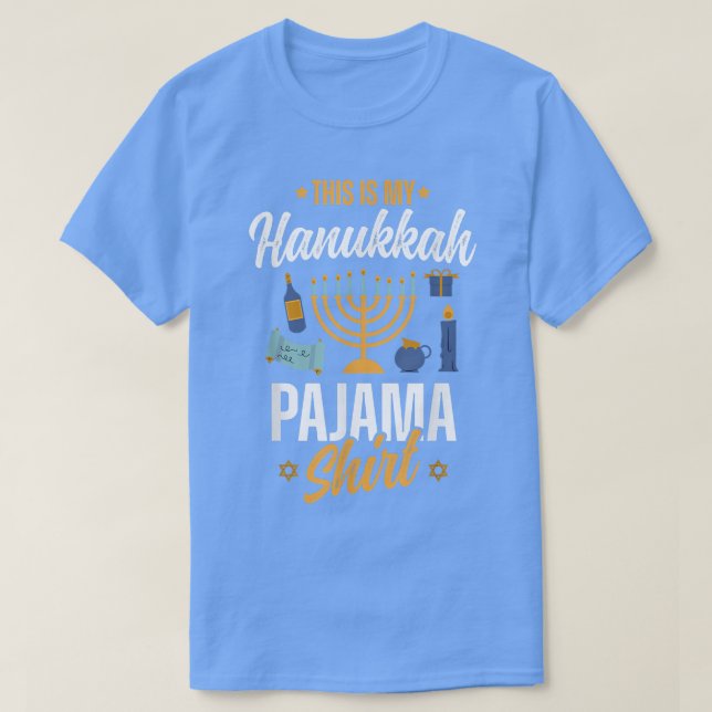 Camiseta Hanukkah Pajama   Hanukkah  (Diseño del anverso)